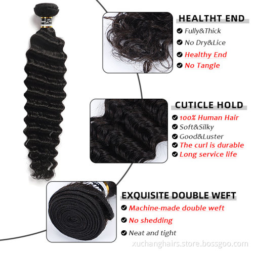 Wholesale raw indian Virgin 100% remy hair extension Cheap Human natural hair extension Hair bundles Deep Weave 10A vendor